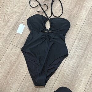Mono B Black One Piece Swimsuit